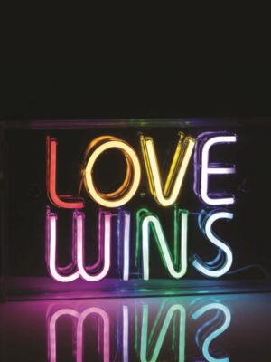 LOVE WINS 120 NEON LED ΛΑΜΠ USB ΚΑΛ 2m ΠΟΛΥΧΡΩΜΑ IP20 31*4,6*19cm 2m ΚΑΛ