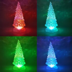 ΔΙΑΚΟΣΜΗΤΙΚΟ ΔΕΝΤΡΟ ΔΙΑΦΑΝΟ ΠΛΑΣΤΙΚΟ LED RGB ΜΕ ΜΠΑΤΑΡΙΑ 3XAAA IP20 Φ100Χ250mm