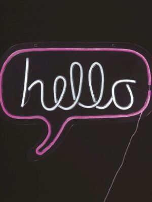 HELLO 350 NEON LED ΛΑΜΠ USB ΚΑΛ 2m ΡΟΖ IP20 62*2*46cm