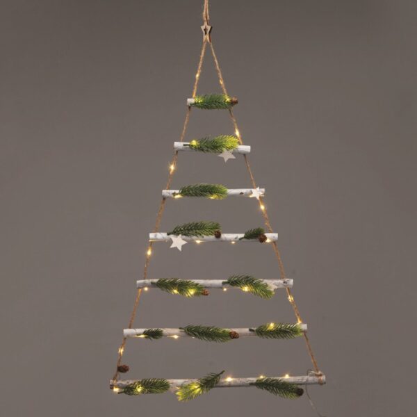 ΧΡΙΣΤΟΥΓΕΝΝΙΑΤΙΚΟ ΔΙΑΚΟΣΜΗΤΙΚΟ ΞΥΛΙΝΟ ΔΕΝΤΡΟ ΣΤΟΛΙΣΜΕΝΟ ΜΕ ΑΣΤΕΡΙΑ 40 LED ΘΕΡΜΟ ΛΕΥΚΟ ΜΕ ΜΠΑΤΑΤΑΡΙΕΣ 2ΧΑΑ (ΔΕΝ ΣΥΜΠ) & ΚΑΛΩΔΙΟ 300mm IP20 470x850mm