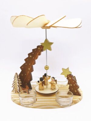 ΧΡΙΣΤΟΥΓΕΝΝΙΑΤΙΚΟ ΔΙΑΚΟΣΜΗΤΙΚΟ ΞΥΛΙΝΟ ΜΕ ΒΑΣΗ ΓΙΑ ΡΕΣΟ (ΧΩΡΙΣ ΡΕΣΟ) 210x135x220mm