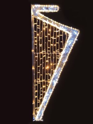 ΕΠΙΣΤΗΛΟ ΔΙΑΚΟΣΜΗΤΙΚΟ ΑΡΠΑ 360 LED ΜΟΝΟΚΑΝΑΛΟ 6.4m & LED 9.6m ΛΑΜΠΑΚΙΑ ΣΕ ΣΕΙΡΑ ΘΕΡΜΟ & ΨΥΧΡΟ ΛΕΥΚΟ ΣΤΑΘΕΡΑ ΜΕ 1.5m ΚΑΛΩΔΙΟ IP65 1500x60mm