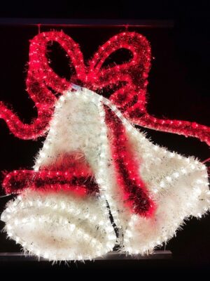 ΕΠΙΣΤΗΛΟ ΔΙΑΚΟΣΜΗΤΙΚΟ ΔΙΠΛΕΣ ΚΑΜΠΑΝΕΣ ΜΕ ΦΙΟΓΚΟ 468 LED ΜΟΝΟΚΑΝΑΛΟ 13m & LED ΛΑΜΠΑΚΙΑ ΠΡΑΣΙΝΑ ΣΤΑΘΕΡΑ ΜΕ 1.5m ΚΑΛΩΔΙΟ IP65 800x800mm