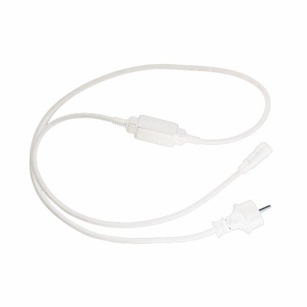 ΚΑΛΩΔΙΟ ΛΕΥΚΟ ΜΕ ΦΙΣ & ΣΥΝΔΕΣΜΟ ΓΙΑ ΣΧΕΔΙΟ LED ΜΟΝΟΚΑΝΑΛΟΥ ΦΩΤΟΣΩΛΗΝΑ IP44 1.5m