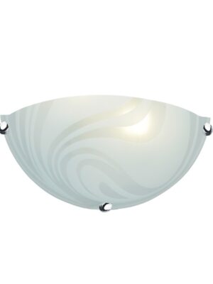 PELAGOS-ΦΩΤΙΣΤΙΚΟ ΕΠΙΤΟΙΧΟ ΧΡΩΜΙΟΥ ΓΥΑΛΙΝΟ ΣΥΜΒΑΤΙΚΟ 1ΧE27 IP20 30X8X15CM