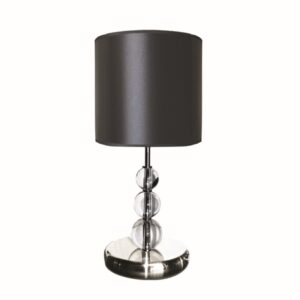 NETTO ΠΟΡΤΑΤΙΦ ΜΑΥΡΟ ΥΦΑΣΜΑ ΚΡΥΣΤΑΛΛΟ Φ30cm 1xE27 H45