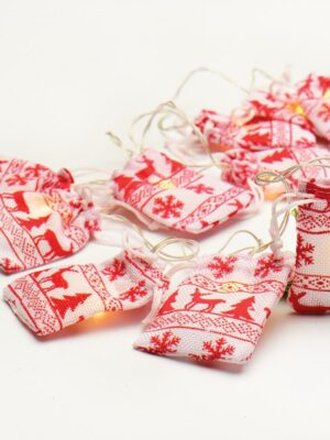 ΧΡΙΣΤΟΥΓΕΝΝΙΑΤΙΚΑ ΔΙΑΚΟΣΜΗΤΙΚΑ ΛΑΜΠΑΚΙΑ ΣΕ ΣΧΗΜΑ ΤΣΟΥΒΑΛΙΟΥ ΑΣΤΡΟ ΜΕ ΚΟΚΚΙΝΟ 10 LED ΣΕ ΣΕΙΡΑ ΘΕΡΜΟ ΛΕΥΚΟ ΜΠΑΤΑΡΙΕΣ 2xΑΑ IP20