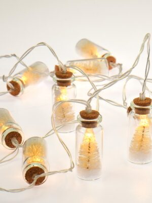 ΔΙΑΚΟΣΜΗΤΙΚΑ ΛΑΜΠΑΚΙΑ ΜΠΟΥΚΑΛΙ ΓΥΑΛΙΝΟ ΜΕ ΔΕΝΤΡΑΚΙ 10 LED ΣΕ ΣΕΙΡΑ ΘΕΡΜΟ ΛΕΥΚΟ ΜΠΑΤΑΡΙΕΣ 2xΑΑ ΜΕ ΚΑΛΩΔΙΟ ΔΙΑΦΑΝΟ 300mm IP20 1350mm