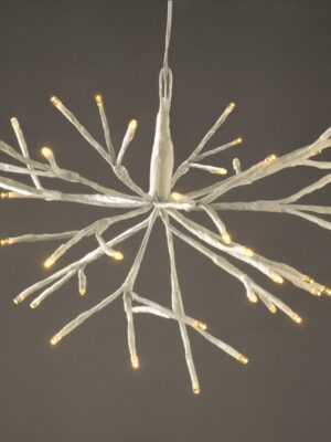 48 LED ΘΕΡΜΟ ΛΕΥΚΟ ΜΠΑΤΑΡΙΕΣ (3xAA) ΔΙΑΦΑΝΟ ΚΑΛΩΔΙΟ 300mm IP44 Φ200mm