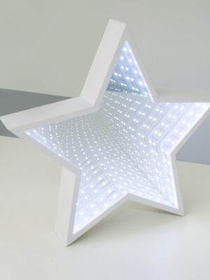 ΦΩΣ ΣΗΡΑΓΓΑΣ ΜΕ ΚΑΘΡΕΦΤΗ ΣΕ ΣΧΗΜΑ ΑΣΤΕΡΙ 59 LED ΜΕ ΜΠΑΤΑΡΙΑ 3xAΑ ΨΥΧΡΟ ΛΕΥΚΟ IP20 290x50x290mm