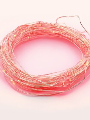 ΛΑΜΠΑΚΙΑ 100 LED 1.8W ΣΕ ΣΕΙΡΑ ΘΕΡΜΟ ΛΕΥΚΟ ΚΑΟΥΤΣΟΥΚ ΚΟΚΚΙΝΟ ΑΣΗΜΙ ΑΝΑ 10mm ΑΝΤΑΠΤΟΡΑ 3VDC ΜΕ 8 ΠΡΟΓΡΑΜΜΑΤΑ & ΚΑΛΩΔΙΟ ΧΑΛΚΟΥ 3m IP44