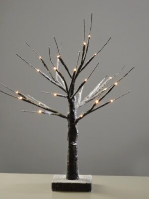 ΔΙΑΚΟΣΜΗΤΙΚΟ ΧΙΟΝΟΔΕΝΤΡΟ ΜΑΥΡΟ 24 LED ΘΕΡΜΟ ΛΕΥΚΟ ΜΕ ΜΠΑΤΑΡΙΕΣ 3ΧΑΑ IP20 450mm