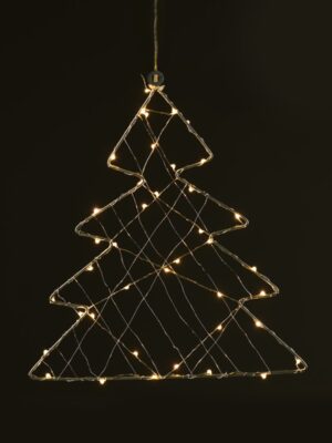 ΚΡΕΜΑΣΤΟ ΜΕ ΜΕΤΑΛΛΙΚΑ ΜΟΤΙΒΑ ΔΕΝΤΡΟ 40 ΜINI LED ΣΕ ΣΕΙΡΑ ΘΕΡΜΟ ΜΕ ΚΑΛΩΔΙΟ ΧΑΛΚΟΥ & ΑΝΤΑΠΤΡΟΡΑ 3V DC