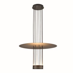 NETTO ΚΡΕΜΑΣΤΟ ΦΩΤΙΣΤΙΚΟ ELIA ΜΑΥΡΟ ΜΕΤΑΛΛΙΚΟ LED 18W 3000K 1260LM IP20 600X1040ΜM