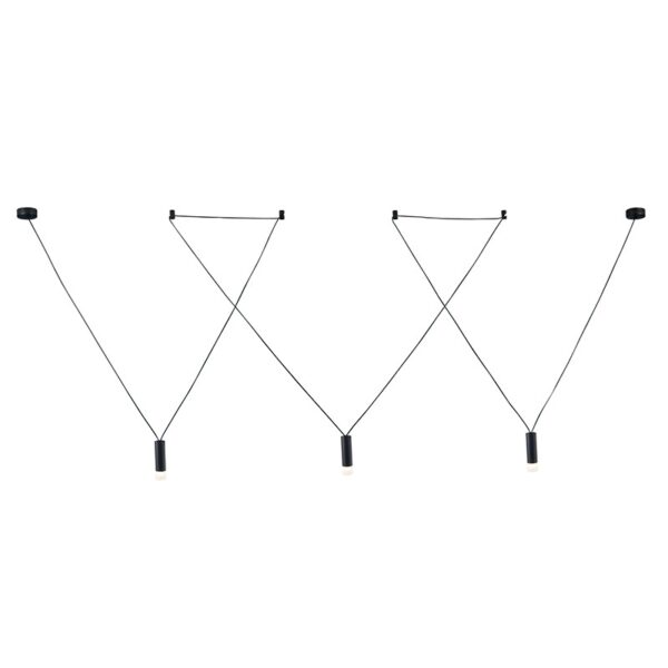 NETTO ΦΩΤΙΣΤΙΚΟ ΚΡΕΜΑΣΤΟ ΑmmΩΔΕΣ ΜΑΥΡΟ ΑΛΟΥΜΙΝΙΟ ΣΥΜΒΑΤΙΚΟ 3ΧG9 IP20 Φ36Χ130mm