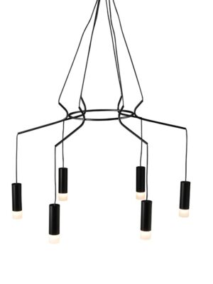 NETTO ΦΩΤΙΣΤΙΚΟ ΚΡΕΜΑΣΤΟ ΑmmΩΔΕΣ ΜΑΥΡΟ ΑΛΟΥΜΙΝΙΟ ΣΥΜΒΑΤΙΚΟ 6ΧG9 IP20 Φ711Χ1300mm