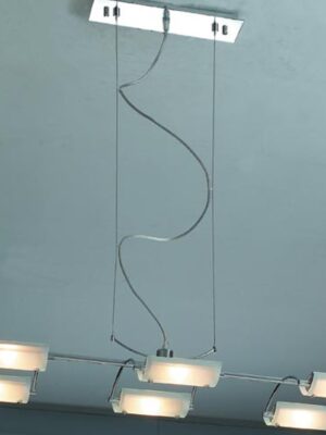 NETTO ΦΩΤΙΣΤΙΚΟ ΚΡΕΜΑΣΤΟ ΧΡΩΜΙΟ ΜΕΤΑΛΛΙΚΟ ΣΥΜΒΑΤΙΚΟ 6ΧG9 IP20 850Χ320Χ1200mm