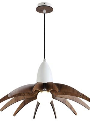 ΚΡΕΜΑΣ Φ/Σ 1ΧE27 ΑΠΟΧΡ.ΣΚΟΥΡ ΞΥΛΟΥ MDF+ΛΕΥΚΟ ΜΕΤΑΛ Φ50XH80CM ALPS