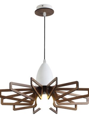 ΚΡΕΜΑΣ Φ/Σ 1ΧE27 ΑΠΟΧΡ.ΣΚΟΥΡ ΞΥΛΟΥ MDF+ΛΕΥΚΟ ΜΕΤΑΛ Φ45XH80CM ALPS