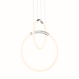 NETTO ΦΩΤΙΣΤΙΚΟ ΚΡΕΜΑΣΤΟ ΧΡΩΜΙΟ ΜΕΤΑΛΛΙΚΟ LED 24W 3000K 1680Lm IP20 Φ400Χ1680mm