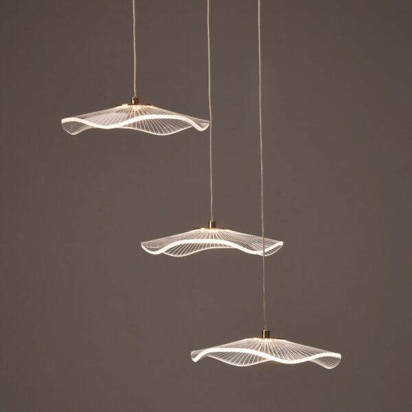 ΚΡΕΜΑΣΤΟ Φ/Σ LED 15W 3000K 1050LM NINFEA ΟΡΕΙΧΑΛΚΟ ΜΕΤ/ΚΟ IP20 D43XH210CM