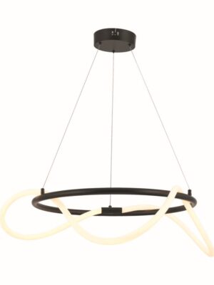 KYMA-ΦΩΤΙΣΤΙΚΟ ΚΡΕΜΑΣΤΟ ΜΑΥΡΟ ΜΑΤ ΜΕΤΑΛΛΙΚΟ LED SMD 36W 3000Κ 2100LM IP20 Φ600Χ2300ΜΜ