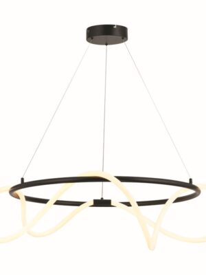 KYMA-ΦΩΤΙΣΤΙΚΟ ΚΡΕΜΑΣΤΟ ΜΑΥΡΟ ΜΑΤ ΜΕΤΑΛΛΙΚΟ LED SMD 60W 3000Κ 3400LM IP20 Φ800Χ2300ΜΜ