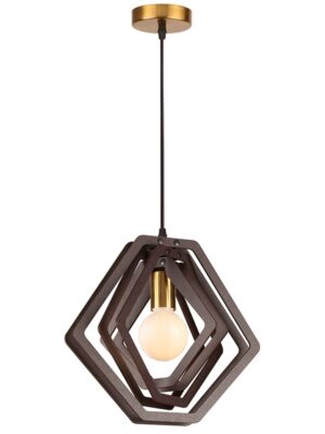 NETTO ΦΩΤΙΣΤΙΚΟ ΚΡΕΜΑΣΤΟ ΣΚΟΥΡΟ ΚΑΦΕ MDF ΣΥΜΒΑΤΙΚΟ 1ΧΕ27 IP20 Φ335Χ1000mm