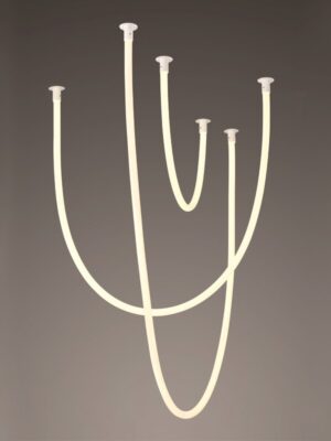 JUNGLE-ΦΩΤΙΣΤΙΚΟ ΚΡΕΜΑΣΤΟ ΛΕΥΚΟ ΜΕΤΑΛΛΙΚΟ LED SMD 60W 3000K 4000LM IP20 2400Χ1700Χ1000ΜΜ