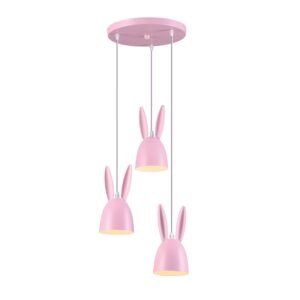 BUNNY-ΦΩΤΙΣΤΙΚΟ ΚΡΕΜΑΣΤΟ ΡΟΖ ΜΕΤΑΛΛΙΚΟ ΣΥΜΒΑΤΙΚΟ 3ΧΕ27 IP20 D35XH100CM