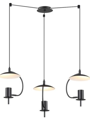 NETTO ΦΩΤΙΣΤΙΚΟ ΚΡΕΜΑΣΤΟ ΜΑΥΡΟ ΜΑΤ ΜΕΤΑΛΛΙΚΟ ΣΥΜΒΑΤΙΚΟ 3ΧGU10 IP20 Φ600Χ1500mm