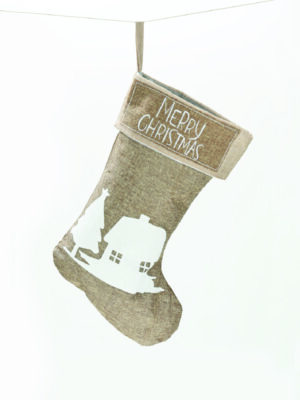 ΧΡΙΣΤΟΥΓΕΝΝΙΑΤΙΚΗ ΚΟΚΚΙΝΗ ΚΑΛΤΣΑ ΔΙΑΚΟΣΜΗΤΙΚΗ ΣΠΙΤΙ & ΔΕΝΤΡΟ 260Χ470mm