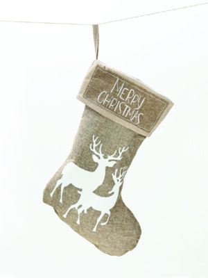 ΧΡΙΣΤΟΥΓΕΝΝΙΑΤΙΚΗ ΚΟΚΚΙΝΗ ΚΑΛΤΣΑ ΔΙΑΚΟΣΜΗΤΙΚΗ ΤΑΡΑΝΔΟΙ 260Χ470mm