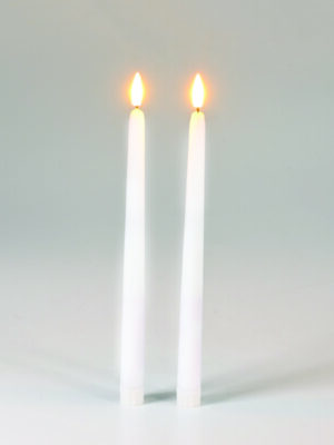 2 ΚΕΡΙΑ  ΑΛΗΘΙΝΑ ΛΕΥΚΑ ΜΕ 2 LED ΘΕΡΜΟ ΛΕΥΚΟ ΜΠΑΤΑΡΙΕΣ 2xAAA (ΔΕΝ ΣΥΜΠ) ΜΕ ΤΗΛΕΧΕΙΡΙΣΤΗΡΙΟ ON/OFF IP20 Φ22x270mm