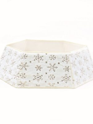 ΔΙΑΚΟΣΜΗΤΙΚO ΧΡΙΣΤΟΥΓΕΝΝΙΑΤΙΚΟY ΔΕΝΤΡΟΥ ΠΟΔΙΑ ΕΞΑΓΩΝΗ ΜΕ ΛΕΥΚΕΣ ΝΙΦΑΔΕΣ ΠΑΓΙΕΤΑΣ 762X610X240mm