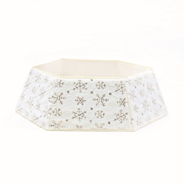 ΔΙΑΚΟΣΜΗΤΙΚO ΧΡΙΣΤΟΥΓΕΝΝΙΑΤΙΚΟY ΔΕΝΤΡΟΥ ΠΟΔΙΑ ΕΞΑΓΩΝΗ ΜΕ ΛΕΥΚΕΣ ΝΙΦΑΔΕΣ ΠΑΓΙΕΤΑΣ 762X610X240mm