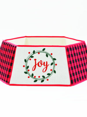 ΔΙΑΚΟΣΜΗΤΙΚO ΧΡΙΣΤΟΥΓΕΝΝΙΑΤΙΚΟY ΔΕΝΤΡΟΥ JOY ΠΟΔΙΑ ΕΞΑΓΩΝΗ ΜΕ ΚΟΚΚΙΝΗ ΠΑΓΙΕΤΑ 762X610X240mm